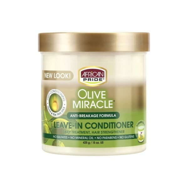 African Pride Olive Miracle Anti-Breakage Leave-In Conditioner 15 oz