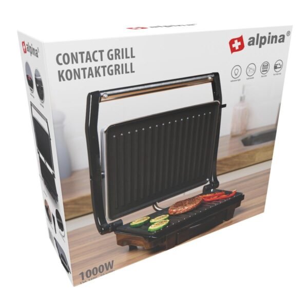 Contact grill 230V 1000W Silve