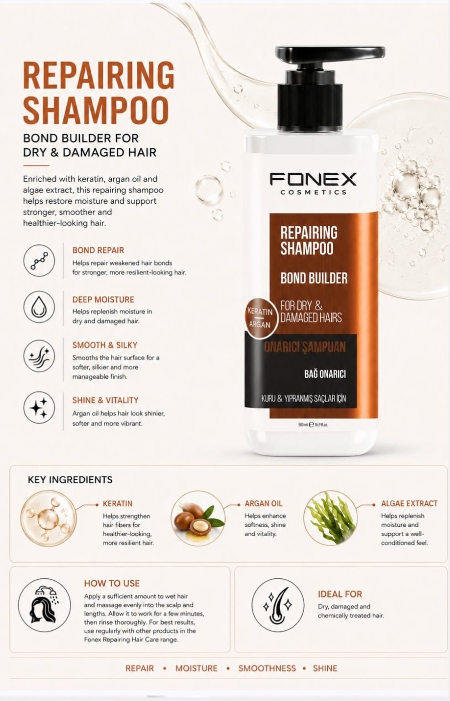 Fonex Shampoo Repairing 500 ml