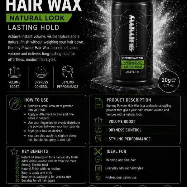 Gummy Powder Hair Wax Matte Effect 20GR