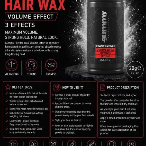 Gummy Powder Hair Wax Volume Effect 20GR