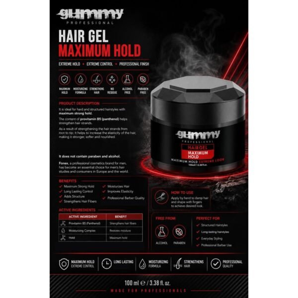 Gummy Hair Gel Maximum Hold 100 ml