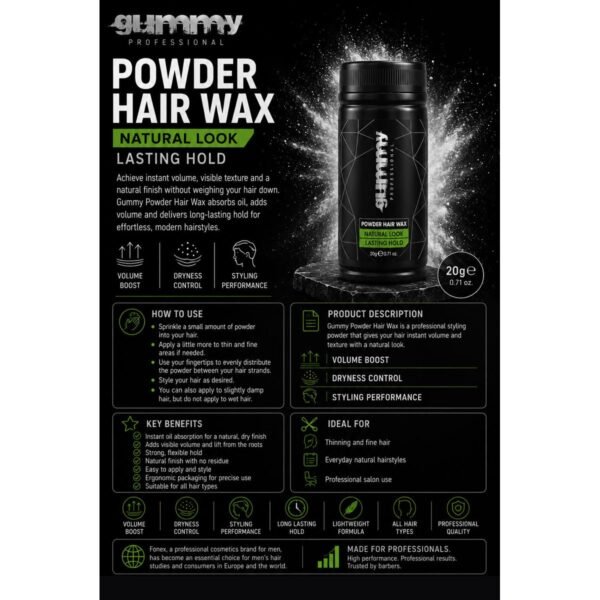 Gummy Powder Hair Wax Natural Look 20 g