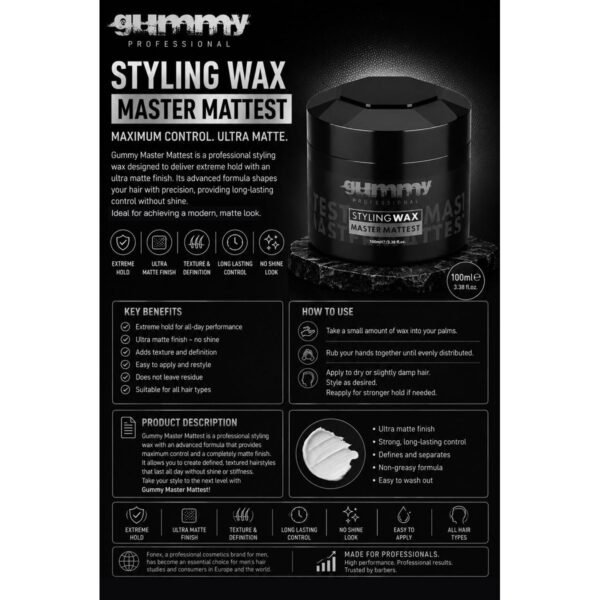 Gummy Styling Wax Master Mattest 100 ml