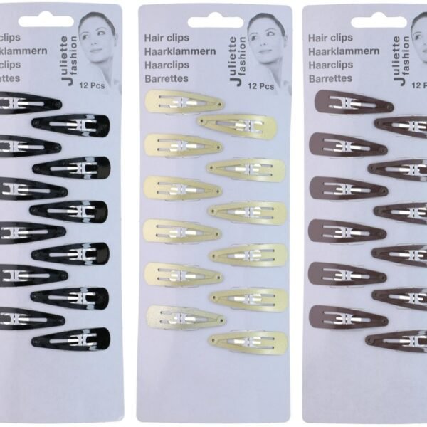 Hair Clips 3as 12pc