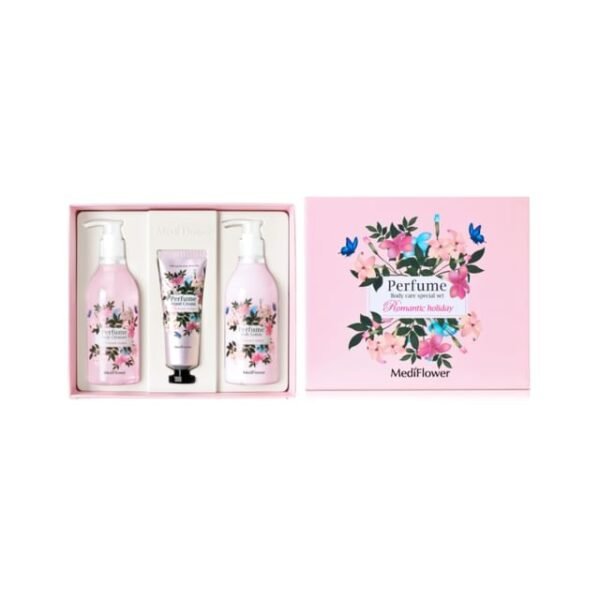 MediFlower Romantic Holiday Perfume Body Care Special Set – 2026 Version, 3 pcs