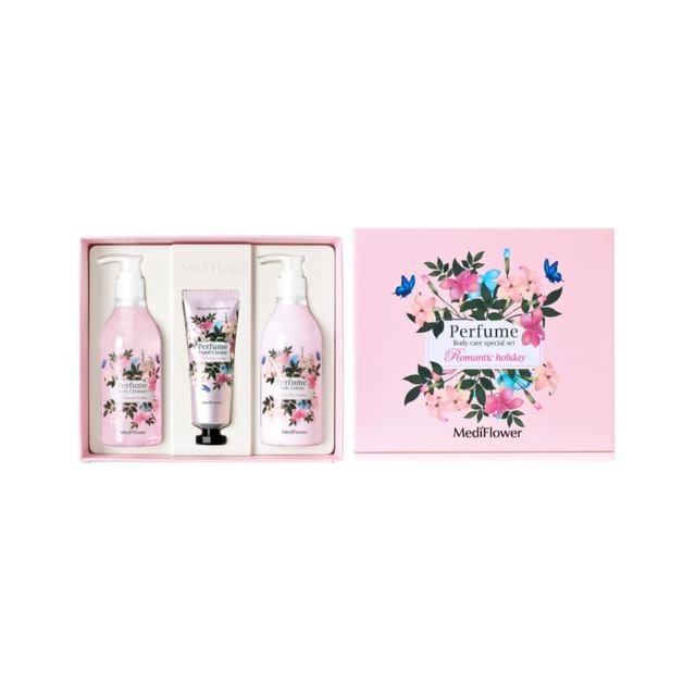 MediFlower Romantic Holiday Perfume Body Care Special Set – 2026 Version, 3 pcs