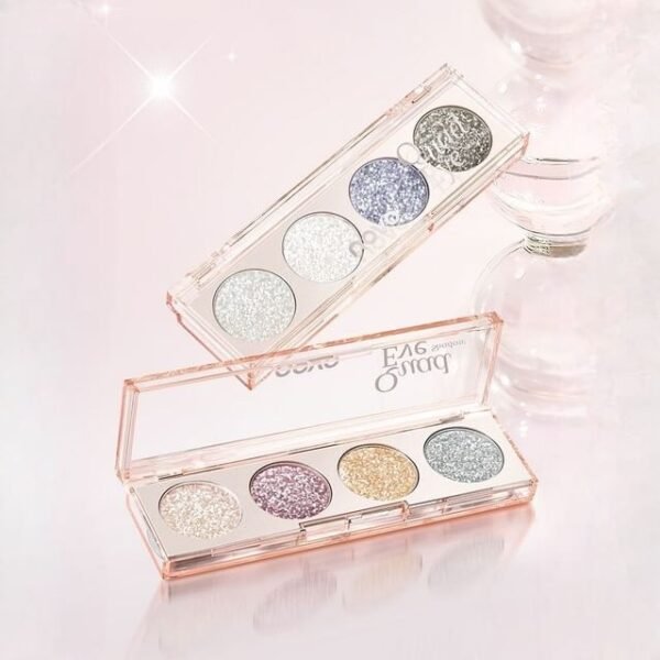 NOVO Dazzling Vivid Quad Eyeshadow Palette – 03# Icey Flash, 4.8g