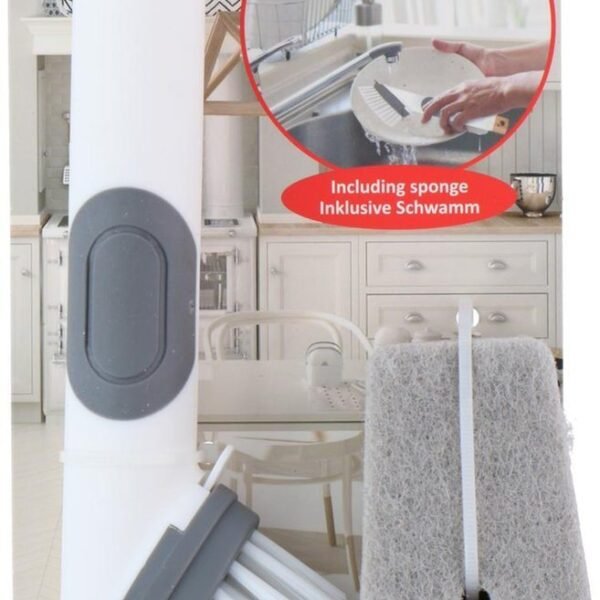 Dishwashing brush w soap disp