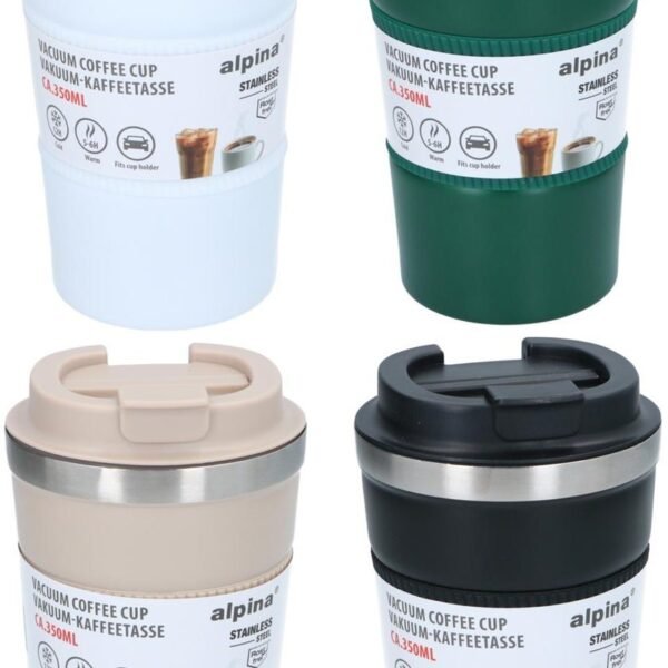 Vacuum coffee cup 350ml 4as
