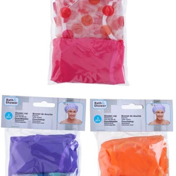 Shower cap 3pcs Ø28cm