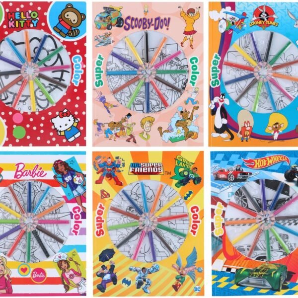 Colouring book w/12 pencils