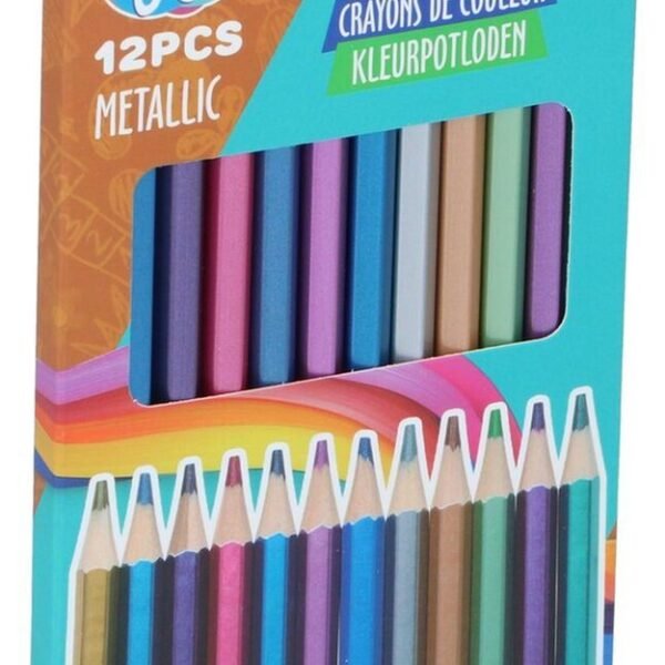 Colouring pencil metallic 12pc