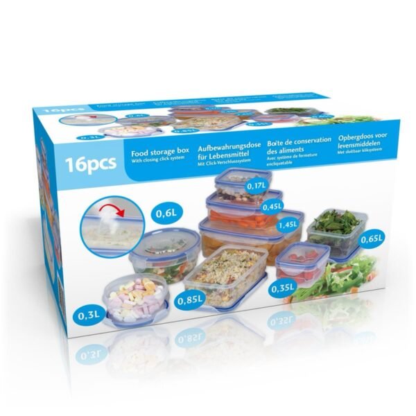 Storage box food 16pcs PP
